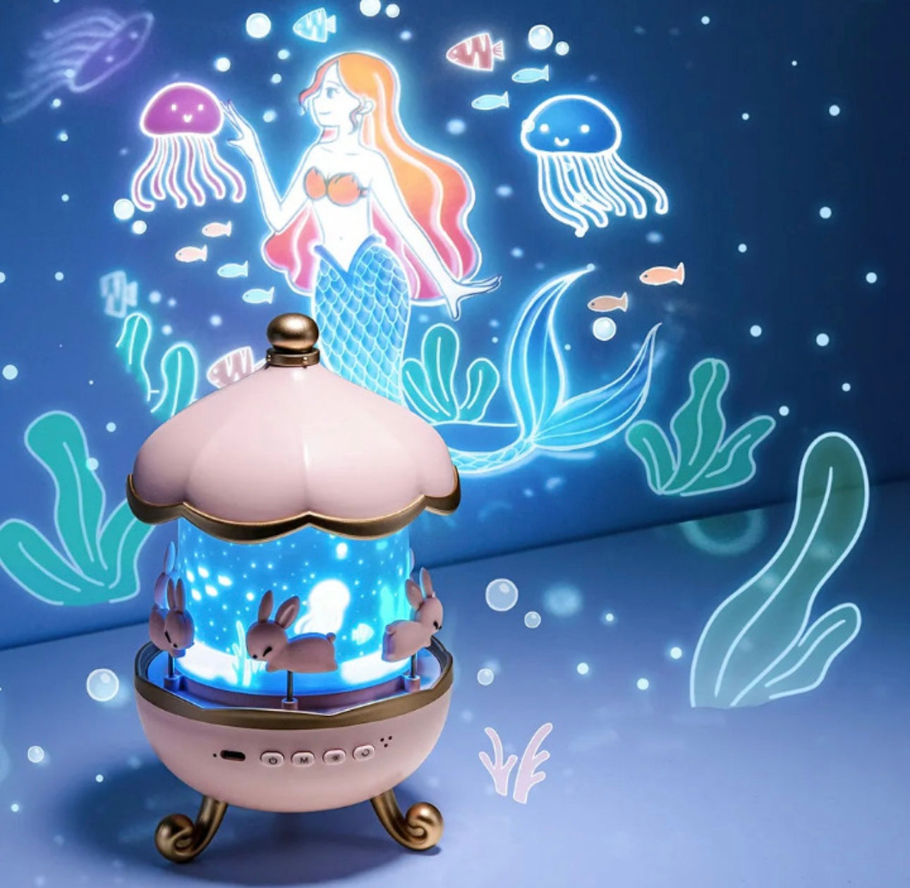 Proyector Led Carrusel, Luz Nocturna, Lámpara Estrella Niños