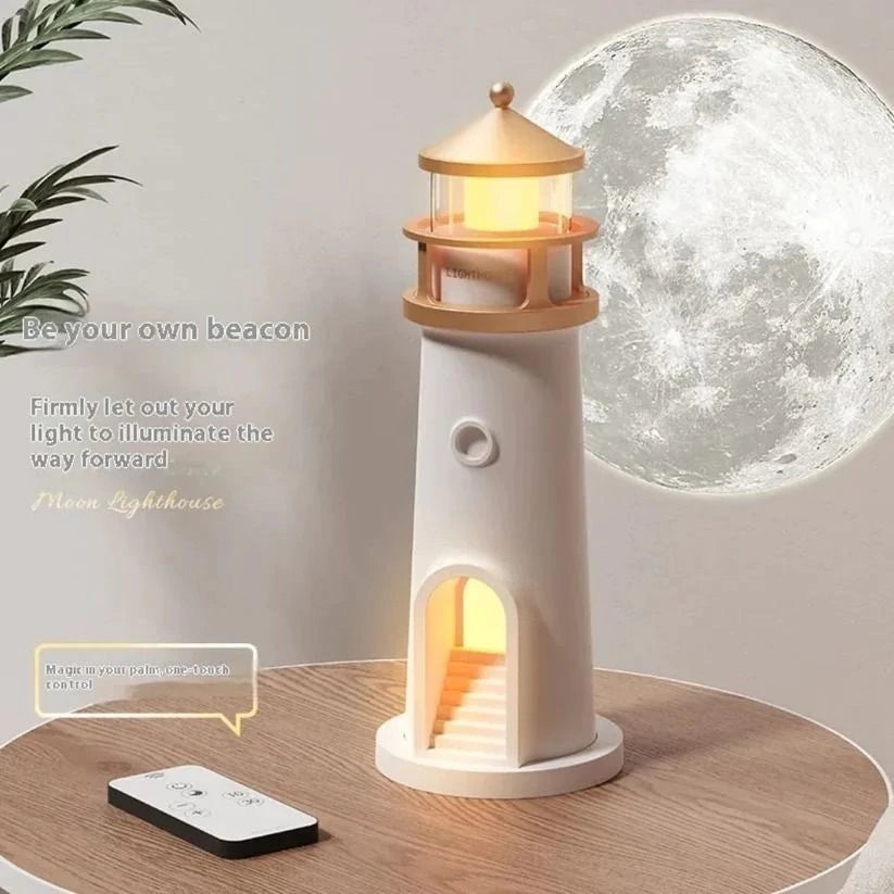 Lampara Inalambrica Faro Con Proyector De Luna Llena con Bluetooth y Parlante